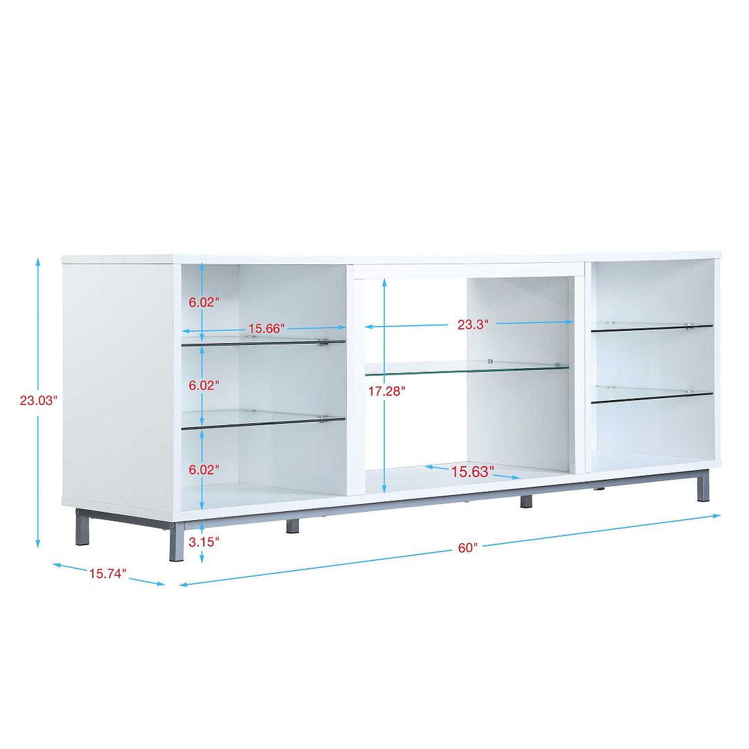 Sahl 60" TV Stand - White