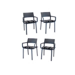 Nardi Trill II Outdoor Dining Arm Chair - Set of 4 - Anthracite