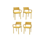 Nardi Trill II Outdoor Dining Arm Chair With Cushions - Set of 4 - Senape