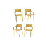 Nardi Trill I Outdoor Dining Arm Chair - Set of 4 - Senape