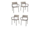 Nardi Trill II Outdoor Dining Arm Chair - Set of 4 - Tortora