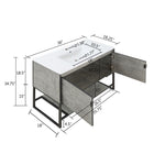 Dreslette 36" Vanity Sink - Concrete Grey