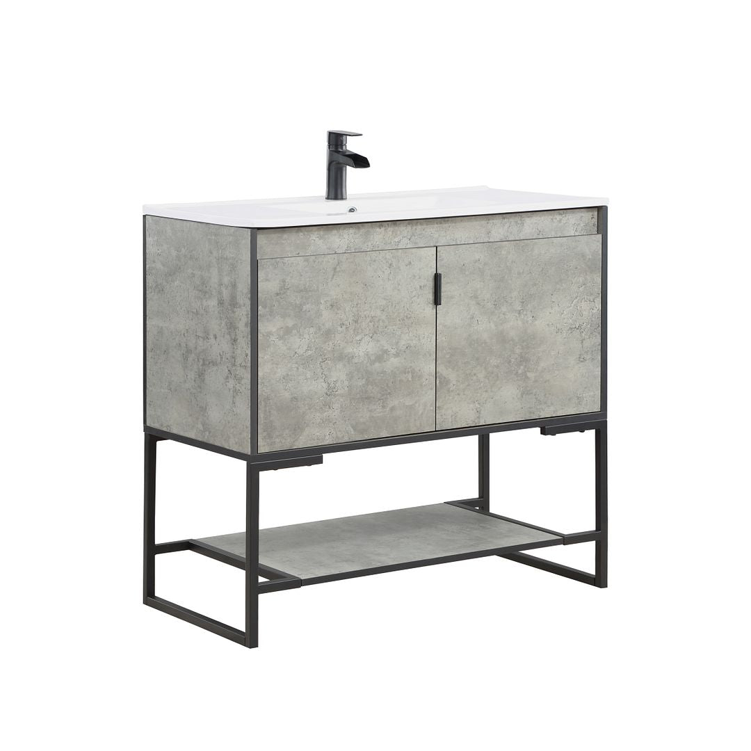 Dreslette 36" Vanity Sink - Concrete Grey