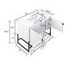 Dreslette 36" Vanity Sink - White