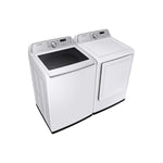 Samsung White Top Load Washer with Agitator and SmartThings (5.3 Cu.Ft) & White Electric Dryer with SmartThings (7.4 Cu.Ft) - WA46CG3505AWA4/DVE47CG3500WAC
