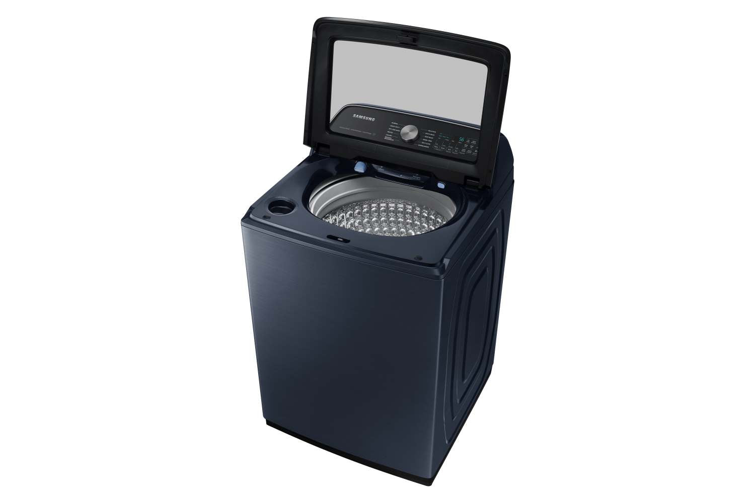 Samsung Navy Top Load Washer with Pet Care and Agitator (6.1cu.ft) & Smart Dryer with Pet Care (7.4cu.ft) - WA53CG7155ADA4/DVE54CG7155DAC