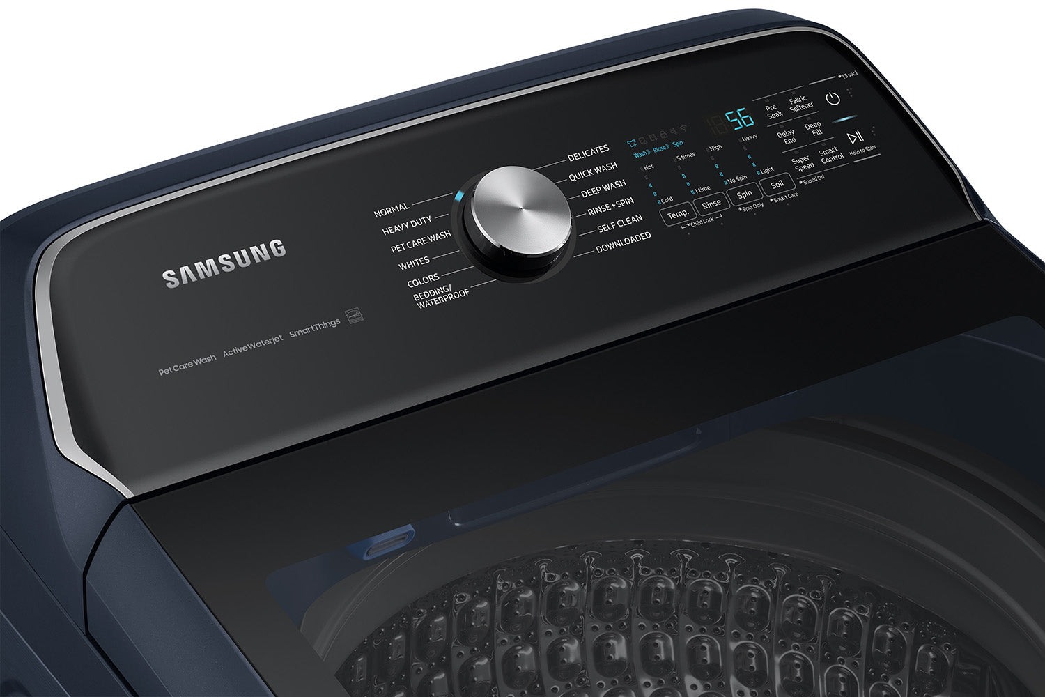 Samsung Navy Top Load Washer with Pet Care (6.2cu.ft) - WA54CG7150ADA4