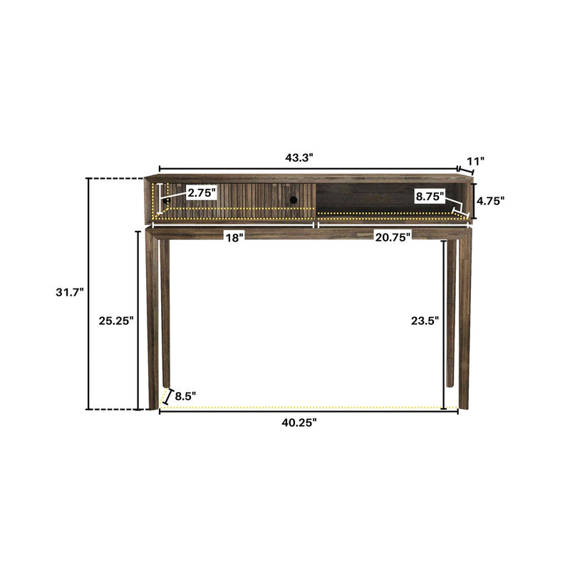 Borgergade Sofa Table - Chestnut