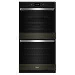 Whirlpool Black Stainless Steel Smart Double Wall Oven with PrintShield™ Finish (10.00 Cu Ft) - WOED7030PV