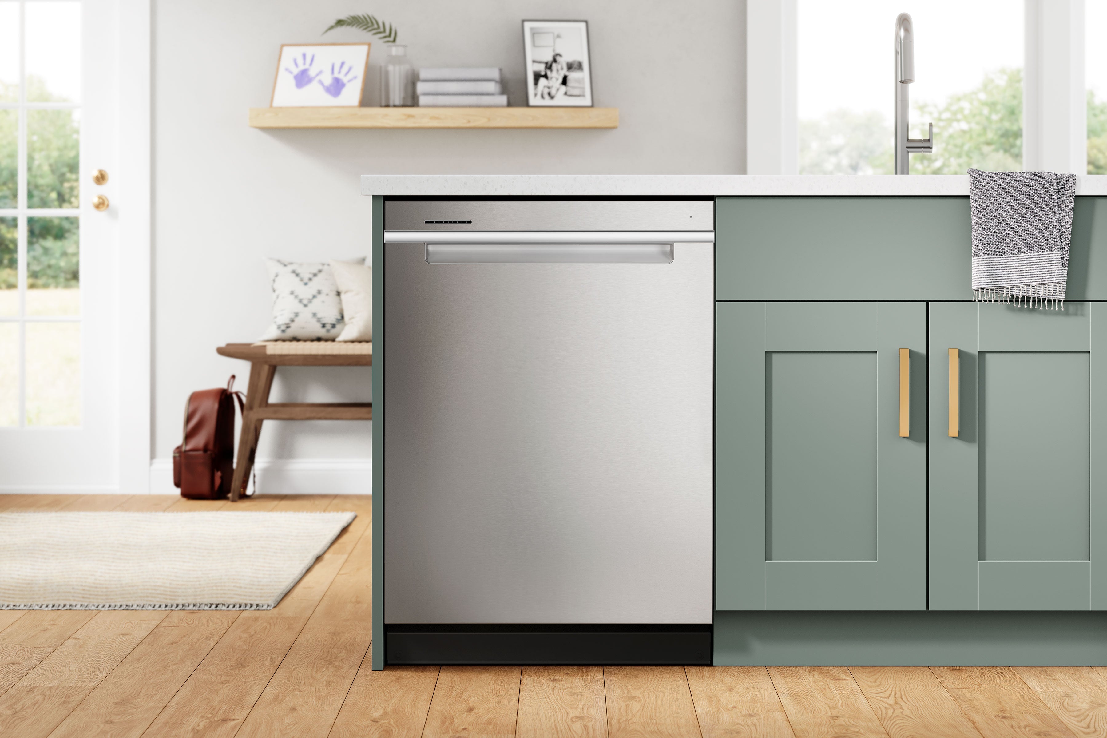 Whirlpool 24" Fingerprint Resistant Stainless Steel Dishwasher with 3rd Rack (47 dBA) - WDTA50SAKZ