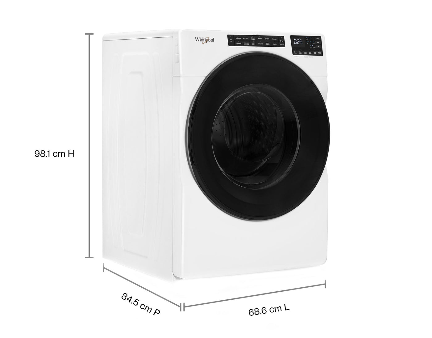 Whirlpool White Front Load Washer with Quick Cycle (5.8 cu. ft.) - WFW6605MW