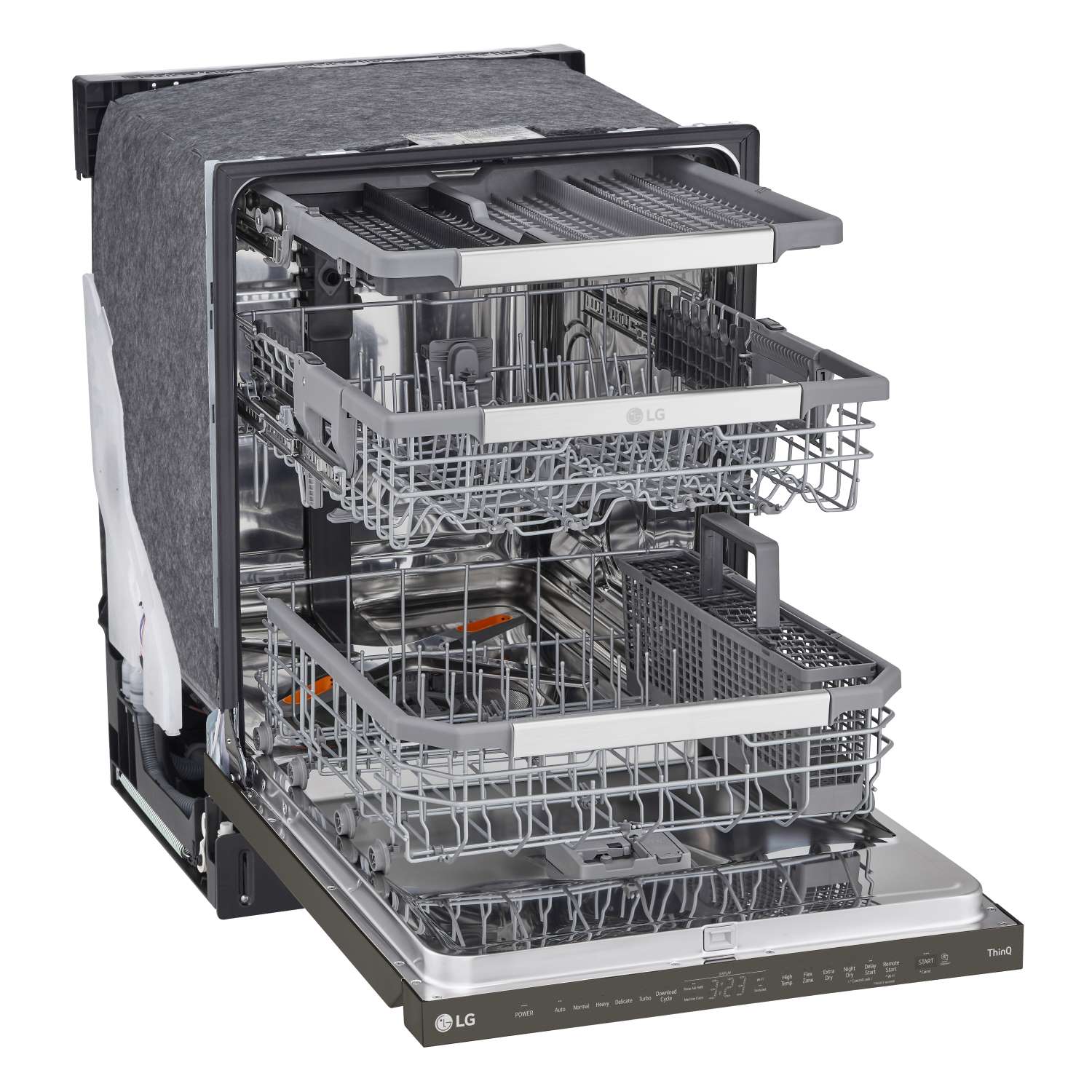 LG Black Stainless Steel Smart Top Control Dishwasher with QuadWash™ and Dynamic Dry™ - LDPM6762D