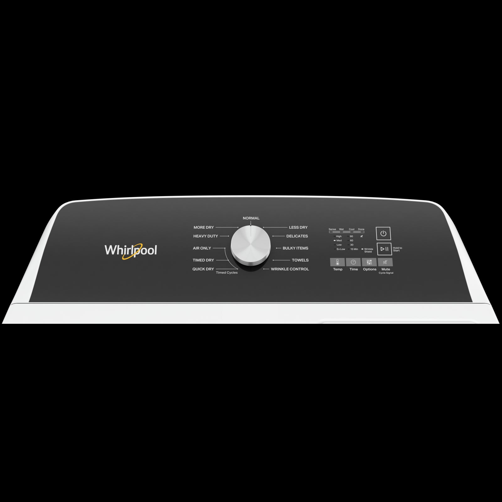 Whirlpool White Electric Dryer with Moisture Sensing (7.0 Cu.Ft) - YWED5010LW