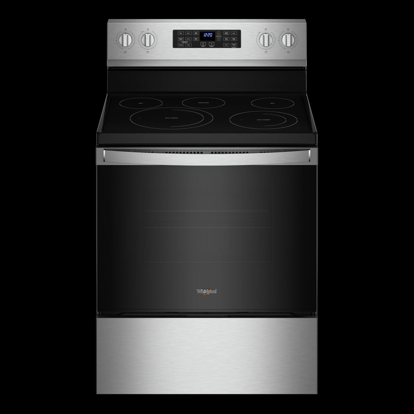 Whirlpool Fingerprint Resistant Stainless Steel 30" 5-in-1 Range with AirFry (5.3 Cu Ft) - YWFE550S0LZ