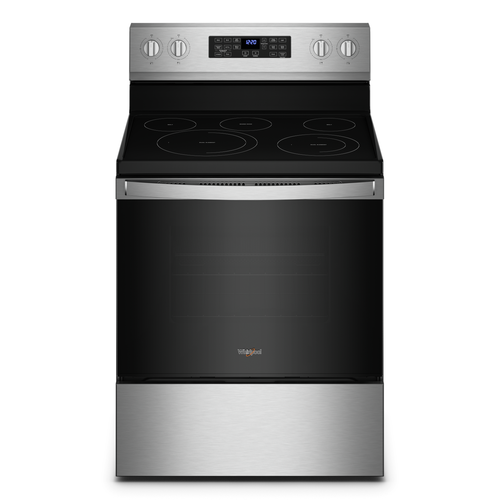 Whirlpool Fingerprint Resistant Stainless Steel 30" 5-in-1 Range with AirFry (5.3 Cu Ft) - YWFE550S0LZ