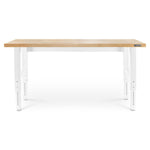 Gladiator Hammered White 6' Adjustable Height Hardwood Workbench - GAWB06HWGW