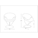 Niani Swivel Accent Chair - White