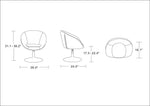 Hita Adjustable Height Swivel Chair - Black