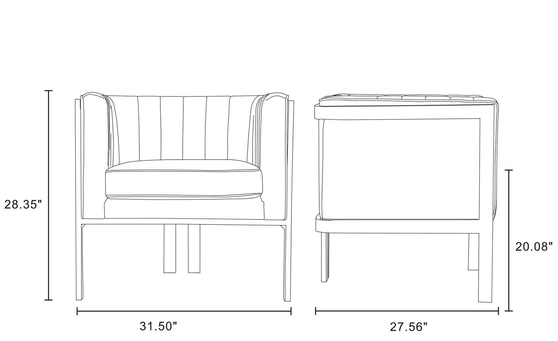 Lahti Velvet Accent Armchair - Warm Grey