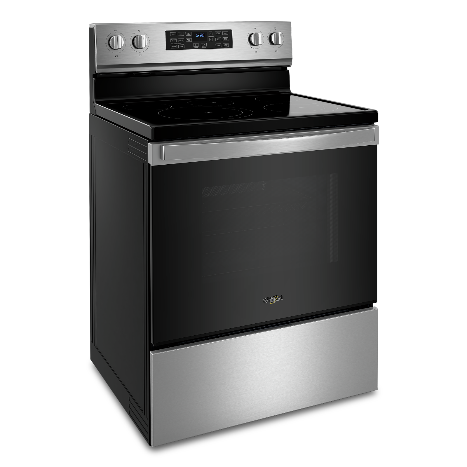 Whirlpool Fingerprint Resistant Stainless Steel 30" 5-in-1 Range with AirFry (5.3 Cu Ft) - YWFE550S0LZ