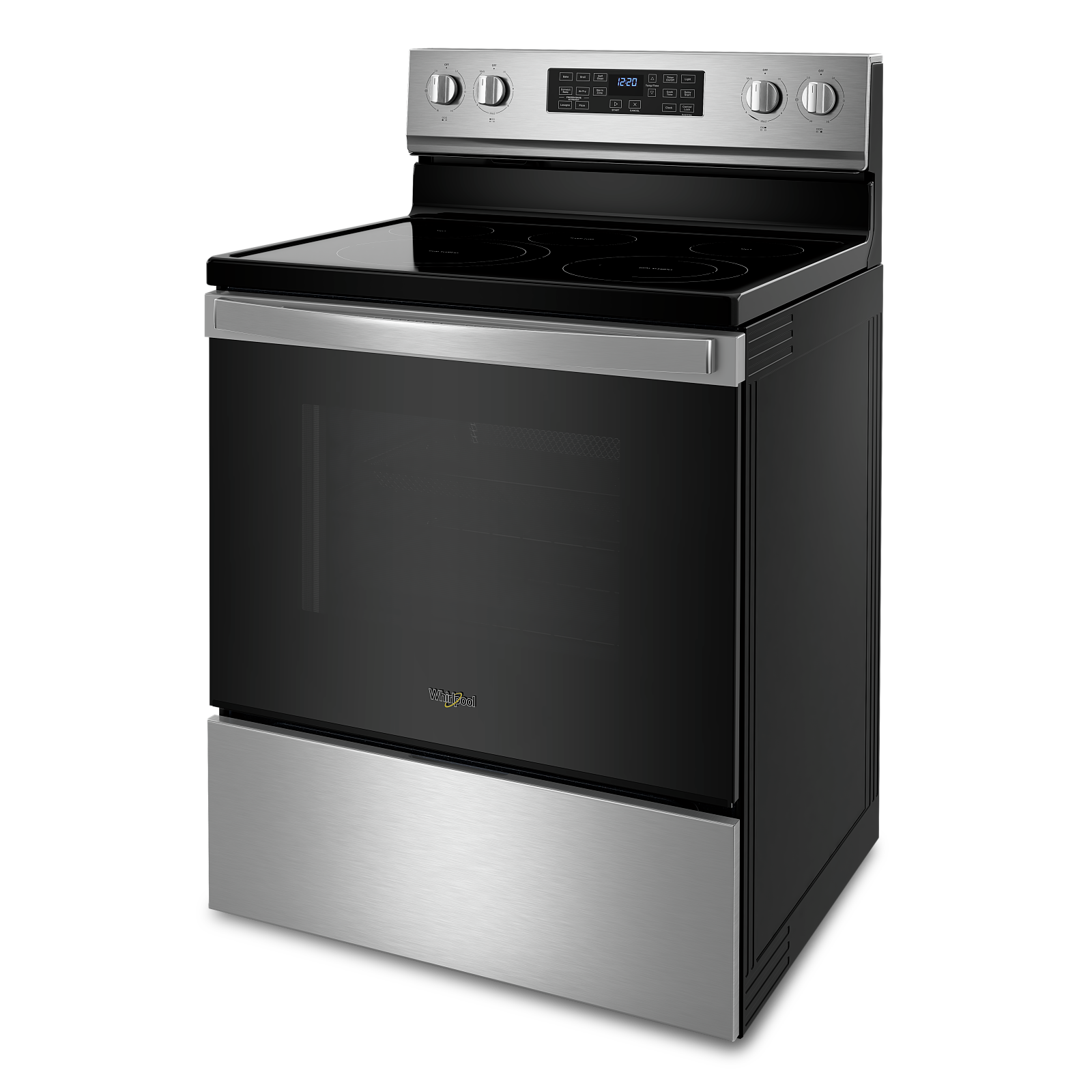 Whirlpool Fingerprint Resistant Stainless Steel 30" 5-in-1 Range with AirFry (5.3 Cu Ft) - YWFE550S0LZ