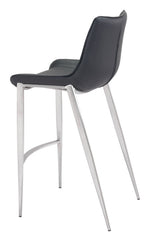 Teglberg Bar Height Stool - Black/Silver - Set of 2