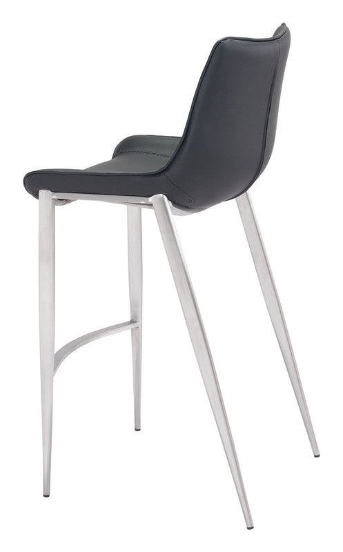 Teglberg Bar Height Stool - Black/Silver - Set of 2