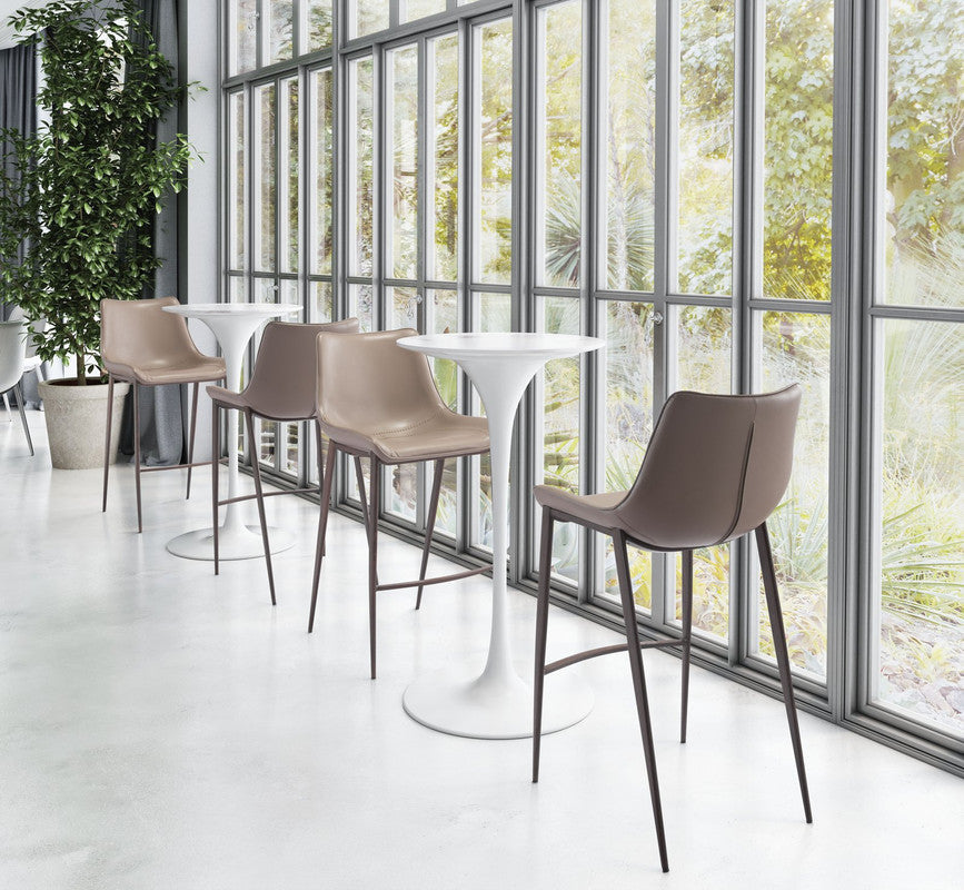 Teglberg Bar Height Stool - Greyish Brown/Walnut - Set of 2