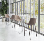 Teglberg Bar Height Stool - Greyish Brown/Walnut - Set of 2