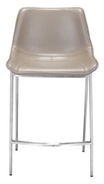 Teglberg Counter Height Stool - Greyish Brown/Silver - Set of 2