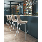 Teglberg Bar Height Stool - Greyish Brown/Silver - Set of 2