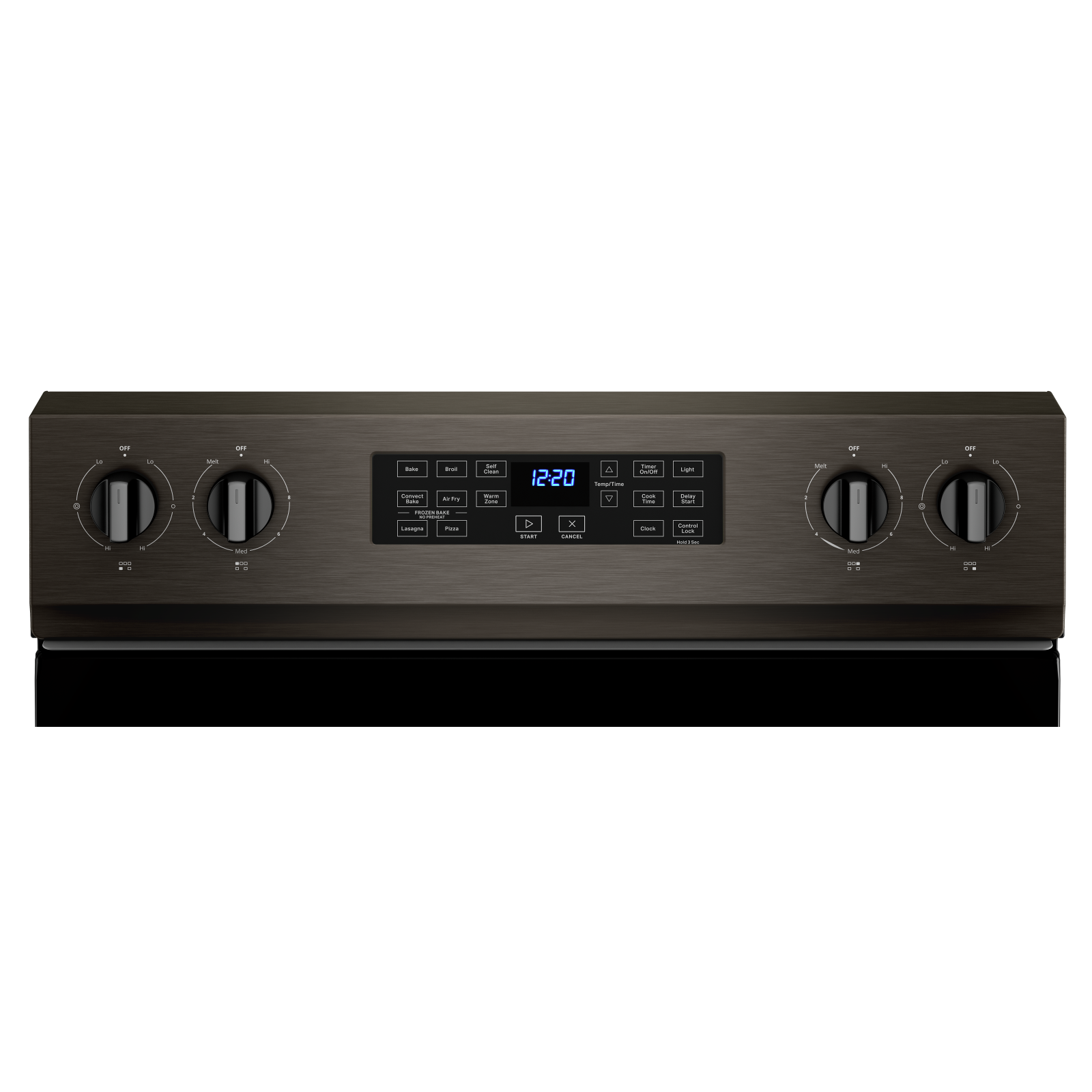 Whirlpool Black Stainless 30" 5-in-1 Range with AirFry (5.3 Cu Ft) - YWFE550S0LV