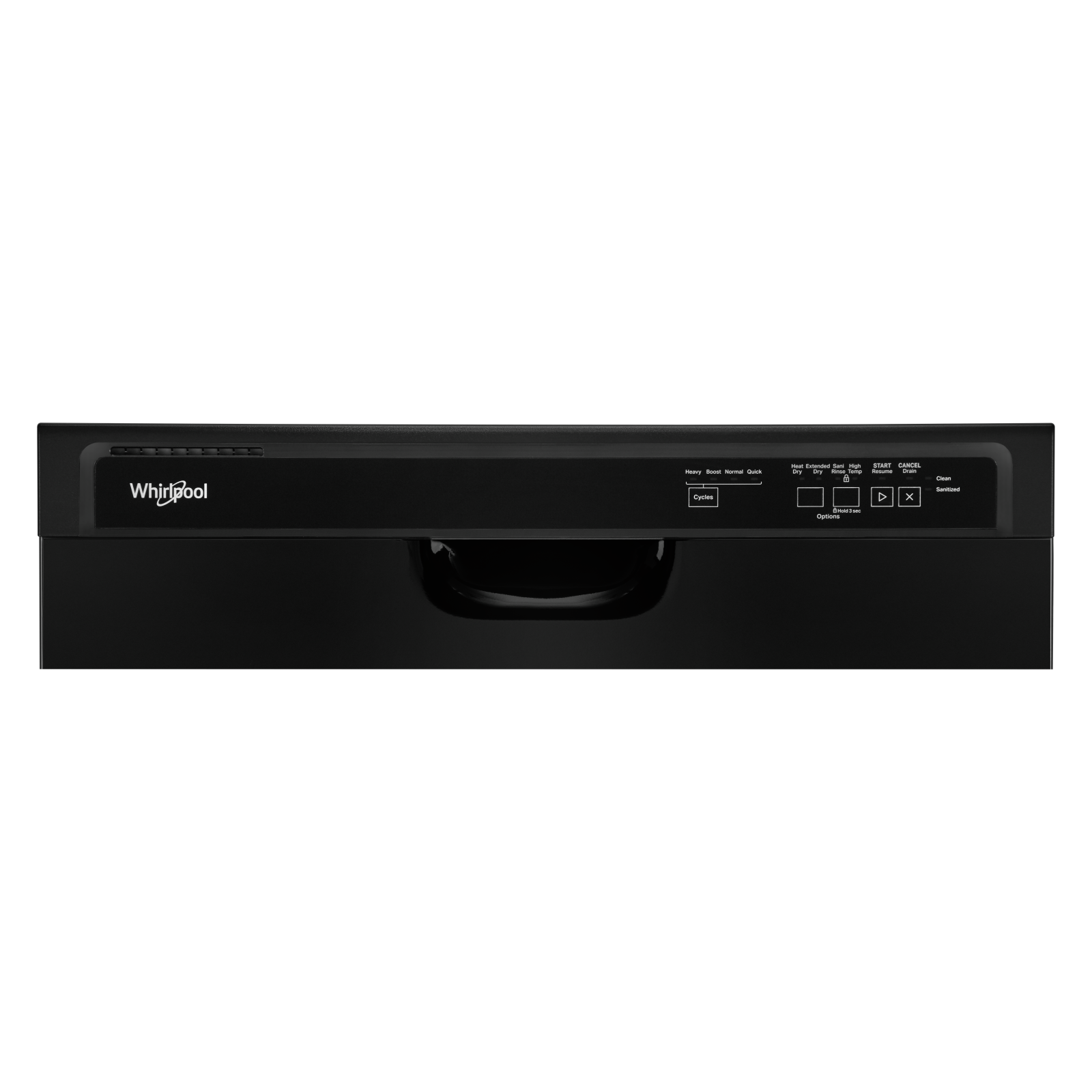 Whirlpool 24" Black Dishwasher with Boost Cycle (57 dBA) - WDF341PAPB