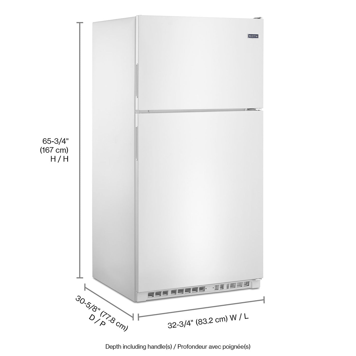 Maytag White Top-Freezer Refrigerator (21 Cu. Ft.) - MRT311FFFH