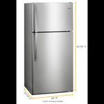 Whirlpool Monochromatic Stainless Steel Top-Freezer Refrigerator (14 Cu. Ft.) - WRT134TFDM