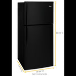 Whirlpool Black Top-Freezer Refrigerator (19.2 Cu. Ft.) - WRT519SZDB