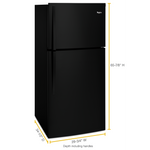 Whirlpool Black Top-Freezer Refrigerator (19.2 Cu. Ft.) - WRT519SZDB