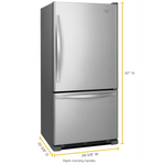 Whirlpool Stainless Steel Bottom-Freezer Refrigerator (19 Cu. Ft.) - WRB329RFBM