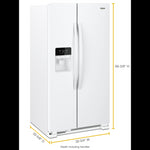 Whirlpool White Side-by-Side Refrigerator (21 Cu. Ft.) - WRS321SDHW