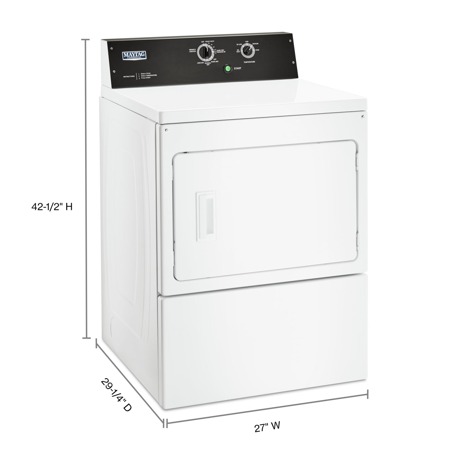 Maytag White Gas Dryer (7.4 Cu. Ft.) - MGDP575GW