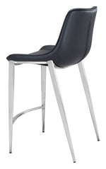Teglberg Counter Height Stool - Black/Silver - Set of 2
