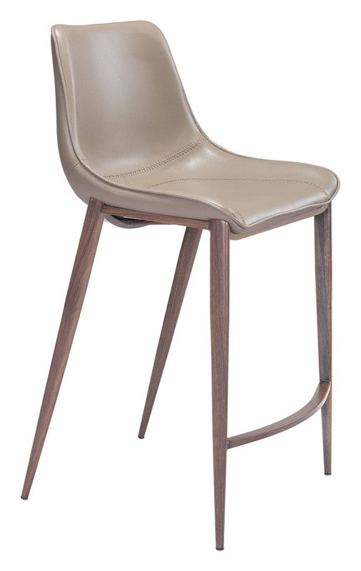 Teglberg Counter Height Stool - Greyish Brown/Walnut - Set of 2
