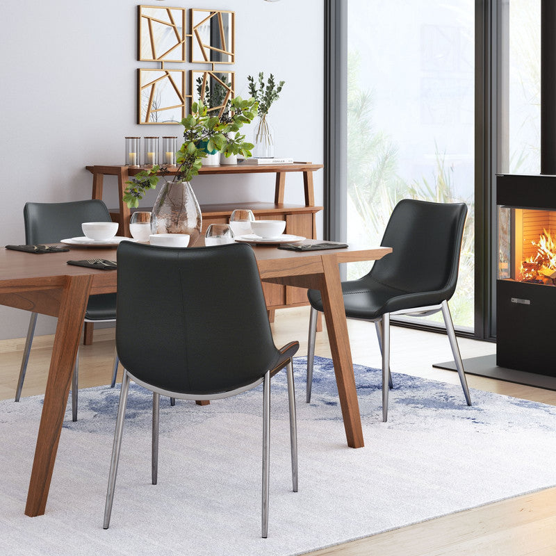 Teglberg Dining Chair - Black/Silver - Set of 2