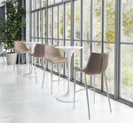 Teglberg Bar Height Stool - Greyish Brown/Silver - Set of 2