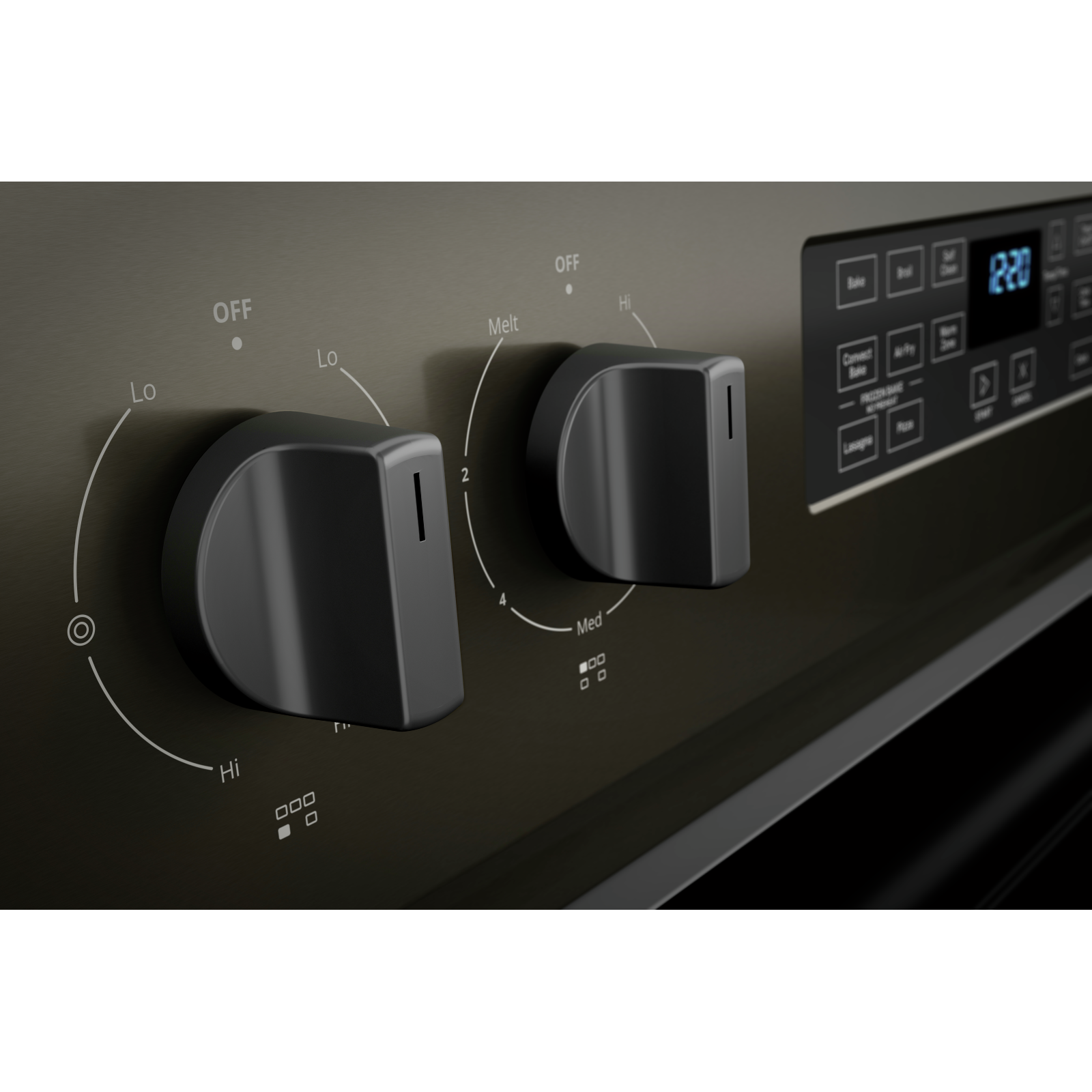 Whirlpool Black Stainless 30" 5-in-1 Range with AirFry (5.3 Cu Ft) - YWFE550S0LV