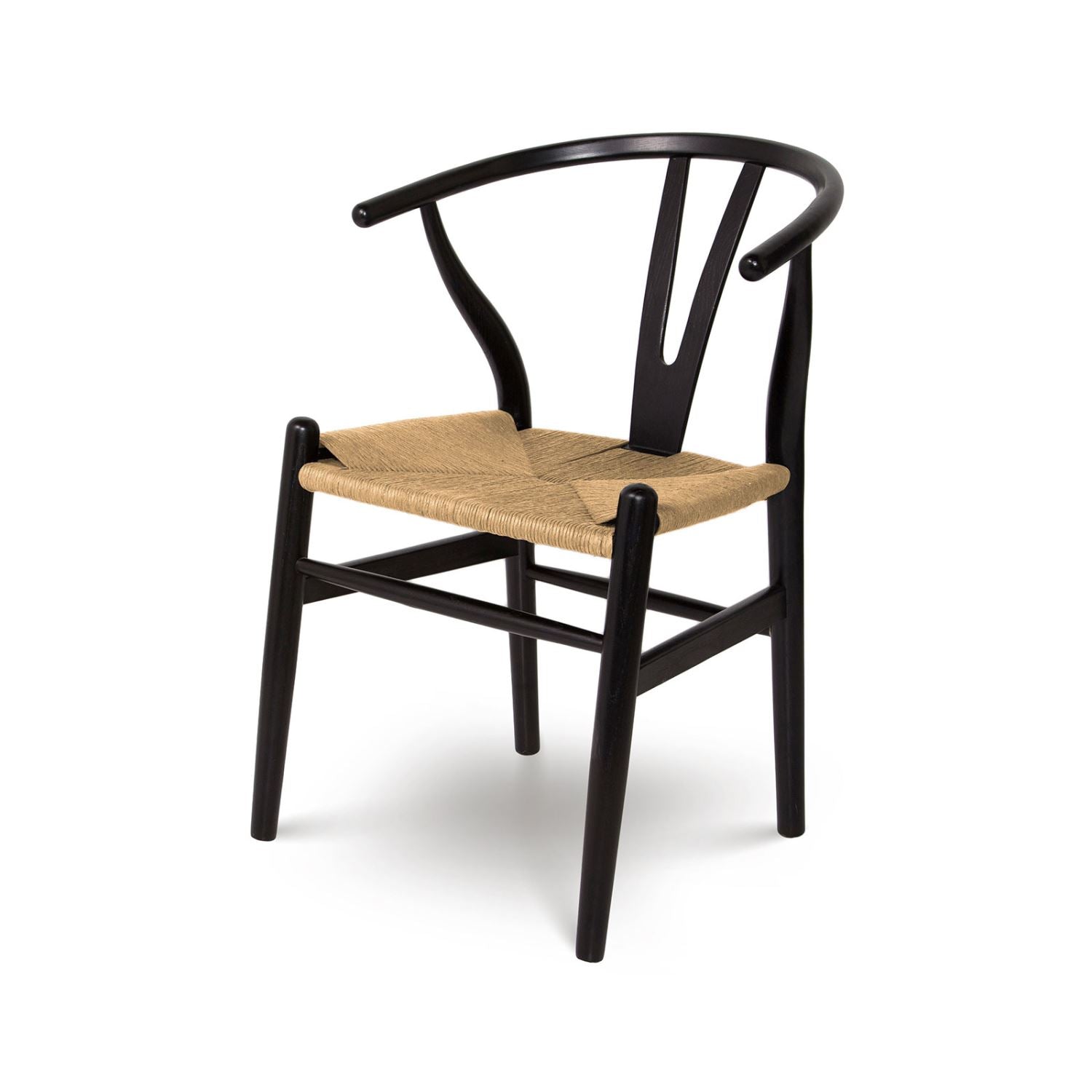 Jessbul Wishbone Dining Chair - Black/Natural