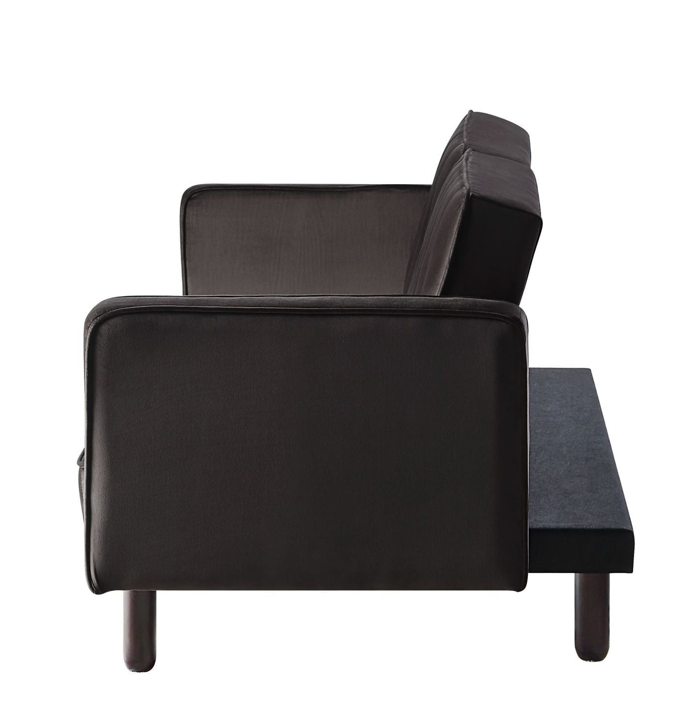 Bamble Adjustable Velvet Sofa Bed - Dark Brown