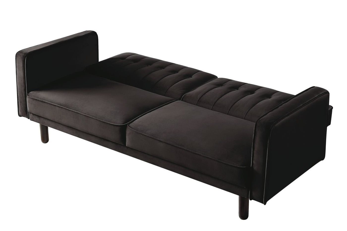 Bamble Adjustable Velvet Sofa Bed - Dark Brown