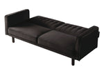 Bamble Adjustable Velvet Sofa Bed - Dark Brown