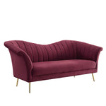 Taby Velvet Sofa - Red
